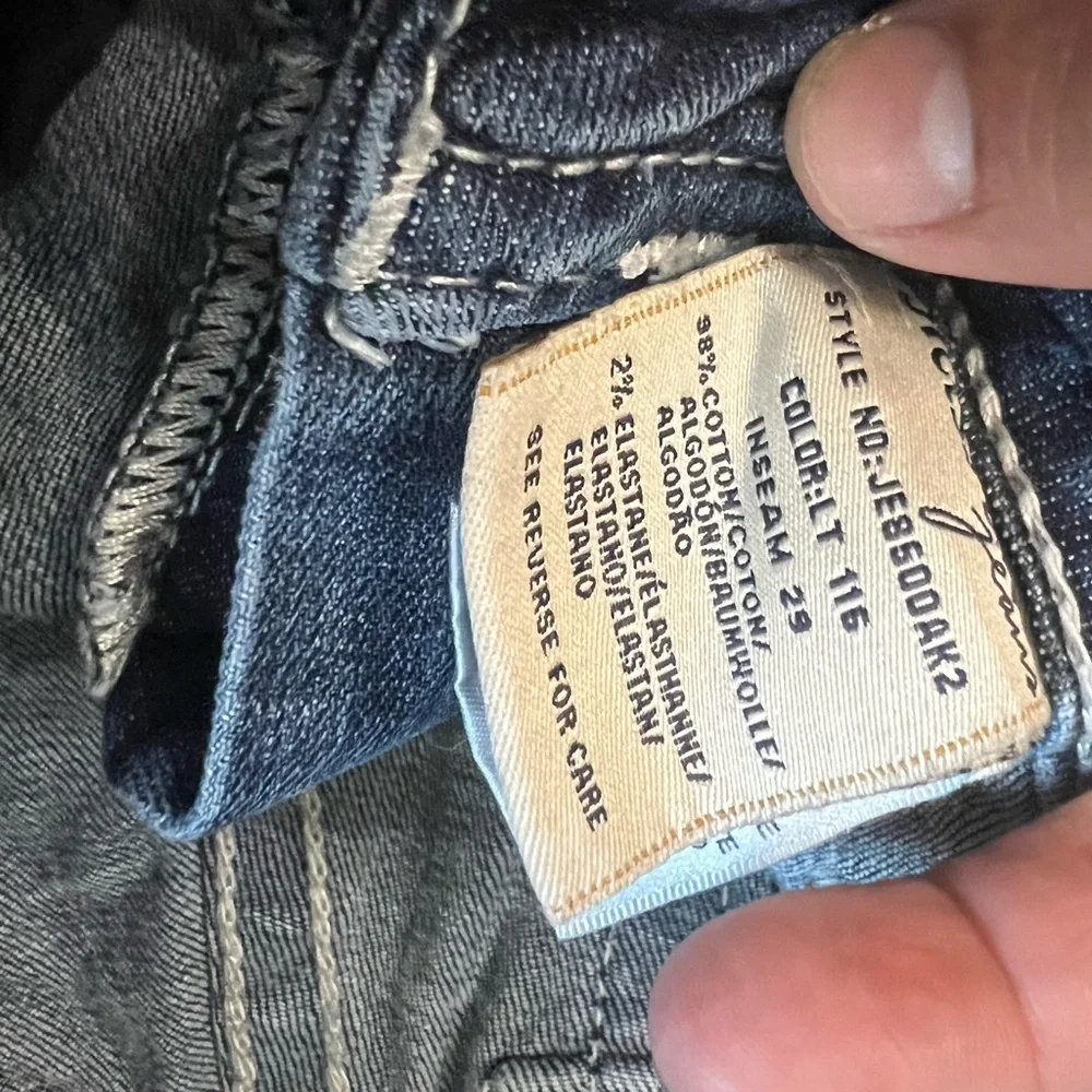 Miss Me Distressed Dark Blue Skinny Jeans - Picture 6 of 7